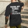 Bachelor メンズ シャツ Rasons Why I'mingle Big Dick Fun メンズTシャツ バックプリント 彼への贈り物