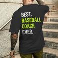 Best Baseball Coach Ever メンズTシャツ バックプリント 彼への贈り物