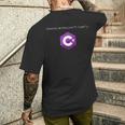 C コーディングプログラミングコードデベロッパー テックデベロッパー プログラマー メンズTシャツ バックプリント 彼への贈り物