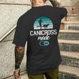 Canicross Runner 犬 トレイルランニング メンズTシャツ バックプリント 彼への贈り物
