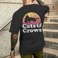Cats And Crows メンズ レディース ボーイズ ガールズ カラス メンズTシャツ バックプリント 彼への贈り物