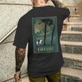 Caucasas Caucasus Mountains レトロ ヴィンテージ 馬 ライダー メンズTシャツ バックプリント 彼への贈り物