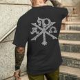 Chi Rho Christogram Alpha And Omegaアンティーク調 メンズTシャツ バックプリント 彼への贈り物