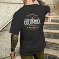 Colombia ヴィンテージスタイルのレトロなコロンビア メンズTシャツ バックプリント 彼への贈り物