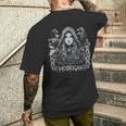 Dark Goddess The Morrigan ケルト女神 ダークペイガンレイヴン メンズTシャツ バックプリント 彼への贈り物