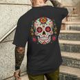 Day Of The Dead シュガースカル Dia De Los Muertos メンズTシャツ バックプリント 彼への贈り物