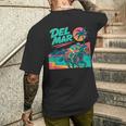 Del Mar 競馬 サラブレッドサンタアニタ競馬選手 メンズTシャツ バックプリント 彼への贈り物