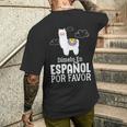 Dimelo En Espanol Por Favor 面白い スペイン語 メンズTシャツ バックプリント 彼への贈り物