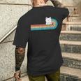 I Do What I Want ファニーキャット 中指 胸ポケット レトロ メンズTシャツ バックプリント 彼への贈り物