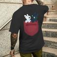 Dreamworks Dragons Light Fury & Night Fury Faux Pocket メンズTシャツ バックプリント 彼への贈り物