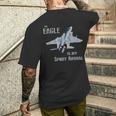 The Eagle Is Mypirit Animal F-15 戦闘機 飛行機 メンズTシャツ バックプリント 彼への贈り物