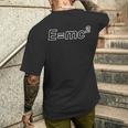 EMc2 相対性理論《数学》方程式 質量とエネルギーの等価性【変なデザイン屋さん】理数系 数字 メッセージ 面白い メンズTシャツ バックプリント 彼への贈り物