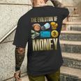 Evolution Of Money お金の進化 ビットコインプランb 暗号通貨btc ホドル メンズTシャツ バックプリント 彼への贈り物