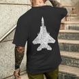 F-15 イーグルジェットファイター メンズTシャツ バックプリント 彼への贈り物