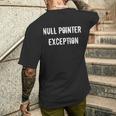 Java プログラミングtシャツ Null Pointer Exception メンズTシャツ バックプリント 彼への贈り物