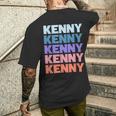 Modern Repeated Text Kenny メンズTシャツ バックプリント 彼への贈り物