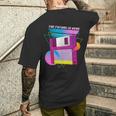 The Future Is Here フロッピーディスクディスクディスクレトロ80年代vaporwave メンズTシャツ バックプリント 彼への贈り物