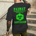 Green Biohazard 危険物 コスチューム キッズ メンズ メンズTシャツ バックプリント 彼への贈り物