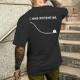 I Had Potential メンズTシャツ バックプリント 彼への贈り物