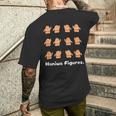 Haniwa Figures はにわ 古墳 ダンス 踊り 歴史 考古学 メンズTシャツ バックプリント 彼への贈り物