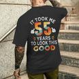 Happy 55Th Birthday メンズTシャツ バックプリント 彼への贈り物