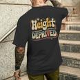 Height Deprived 背の低い人のジョーク メンズTシャツ バックプリント 彼への贈り物