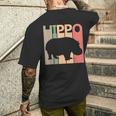 Hippo カバ メンズTシャツ バックプリント 彼への贈り物