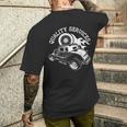 Hot Rodervice クラシック オールドアメリカンカー 自動車ガレージ メンズTシャツ バックプリント 彼への贈り物
