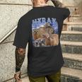 Hyrax Fire Meme Animal Lover ユーモア ロック ハイラックス メンズTシャツ バックプリント 彼への贈り物