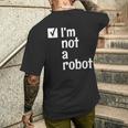 I'm Not A Robot Aiゲーマー メンズTシャツ バックプリント 彼への贈り物