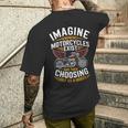 Imagine Motorcycles Exist Chopper Club バイカー バイク メンズTシャツ バックプリント 彼への贈り物