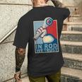 In Rod We Trust-ハイムジョイントレースカーロッククローラー メンズTシャツ バックプリント 彼への贈り物
