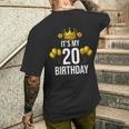 It's My 20Th Birthday Party 20歳 誕生日 メンズ レディース メンズTシャツ バックプリント 彼への贈り物