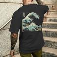 Katsushika Hokusai The Great Wave Off Kanagawa メンズTシャツ バックプリント 彼への贈り物