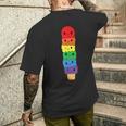 Kawaii Gay アイスクリーム Lgbt プライド レインボー プライド 月間 メンズTシャツ バックプリント 彼への贈り物