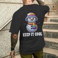 Keep It Cool Disconowman Retro Funky Holidayibes メンズTシャツ バックプリント 彼への贈り物
