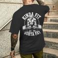 Kinda Fitorta Fat Gorilla 面白いワークアウトジムウェイトリフティング メンズTシャツ バックプリント 彼への贈り物