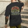 Legendince April 1967Intage 58Th Birthday Made In 1967 長袖tシャツ メンズTシャツ バックプリント 彼への贈り物