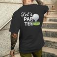 Let's Par ゴルフボール ティーピン付き 面白いゴルフクラブtシャツ メンズTシャツ バックプリント 彼への贈り物