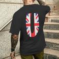 Lettre U Du Drapeau Britannique Avec Initiale Graphiqueieillie T-shirt imprimé au dos Cadeaux pour lui