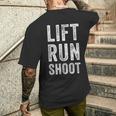 Lift Runhoot Fitness ファニー メンズTシャツ バックプリント 彼への贈り物
