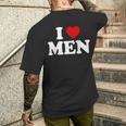 I Love I Love Men メンズTシャツ バックプリント 彼への贈り物