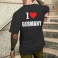 I Love Germany ドイツ サンシャイン ドイツ サマーホリデー メンズTシャツ バックプリント 彼への贈り物