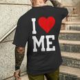 I Love Me ハートセルフラブセルフ受容i Love Me メンズTシャツ バックプリント 彼への贈り物