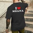 I Love Moana 私は愛する Moana メンズTシャツ バックプリント 彼への贈り物