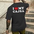 I Love My Cajsa アイ・ラブ・マイ・カジサ 長袖tシャツ メンズTシャツ バックプリント 彼への贈り物