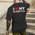 I Love My Kazuya 私はカズヤを愛しています メンズTシャツ バックプリント 彼への贈り物