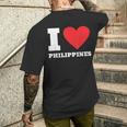 I Love Philippines I Heart Philippines 家族旅行 メンズTシャツ バックプリント 彼への贈り物