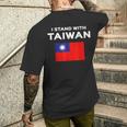 I Love Taiwan Flag Taiwanese Pride Itand With メンズTシャツ バックプリント 彼への贈り物
