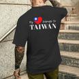 I Love Taiwan 国旗 台湾 台湾 プライド Roc 台北 ハート メンズTシャツ バックプリント 彼への贈り物